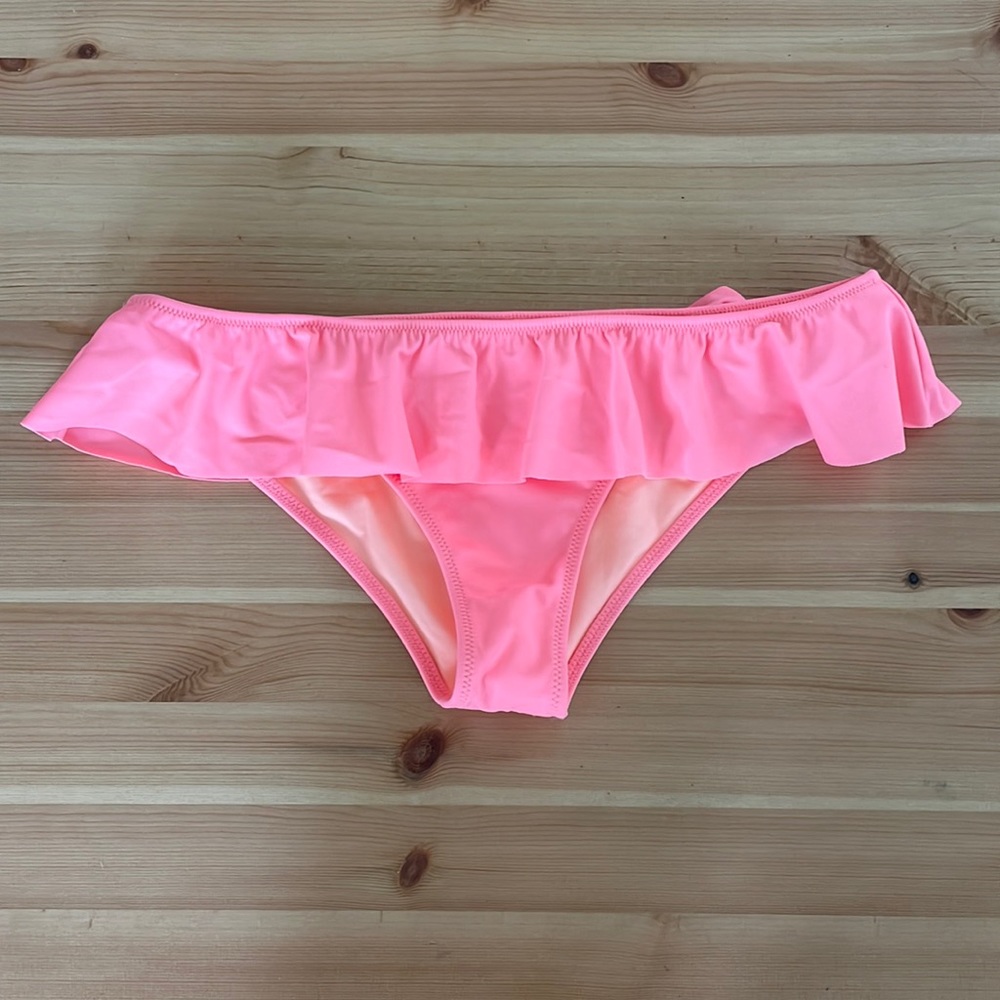 Victoria’s Secret Swim Coral Ruffle Bikini Bottoms Small